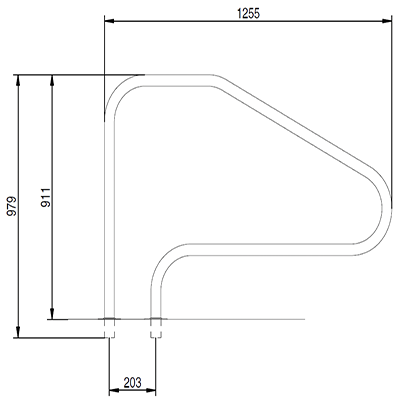 dimensioni mancorrente piscina acciaio 316